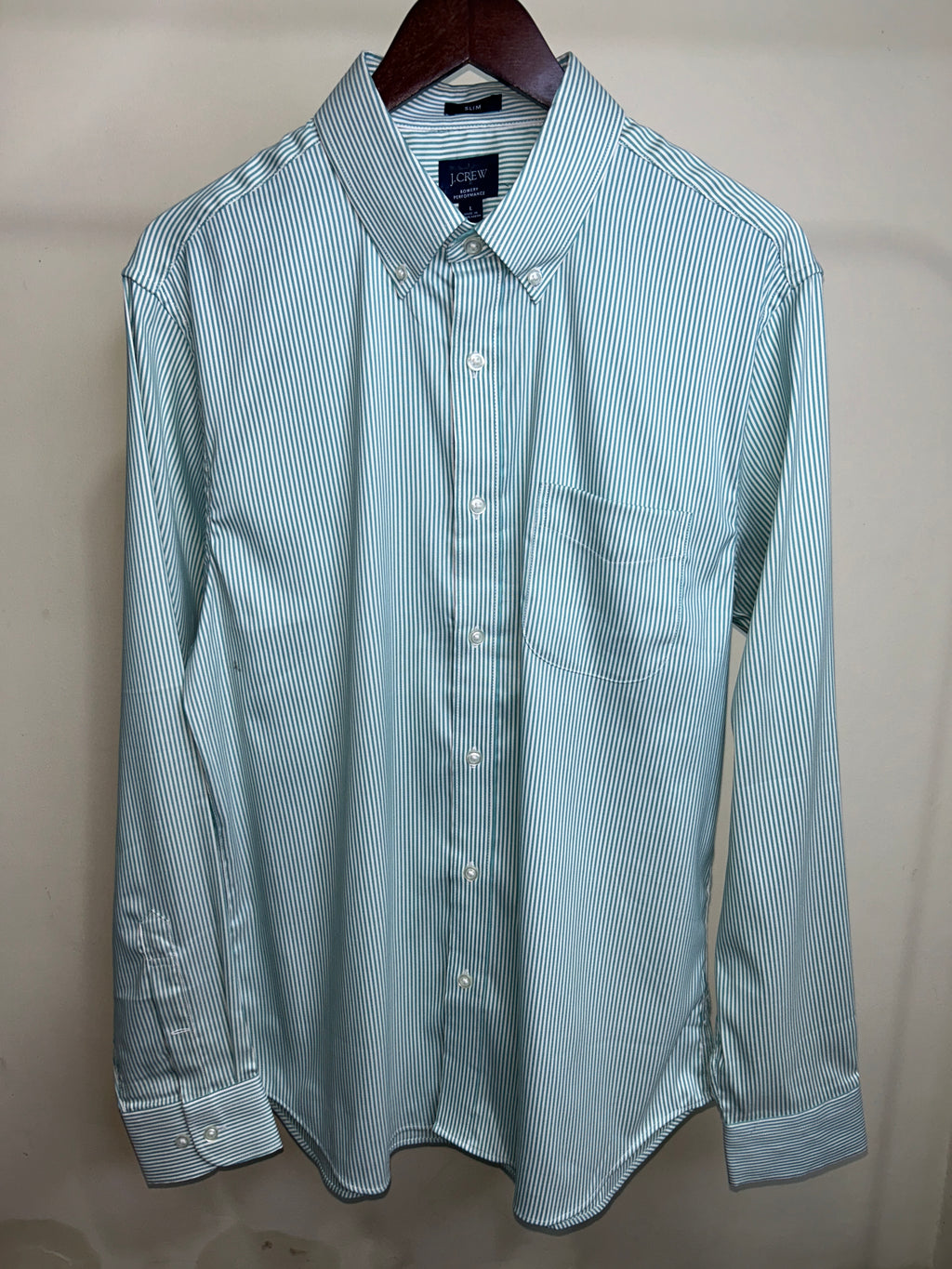 J.crew Bowery performance stretch oxford shirt with button-down collar