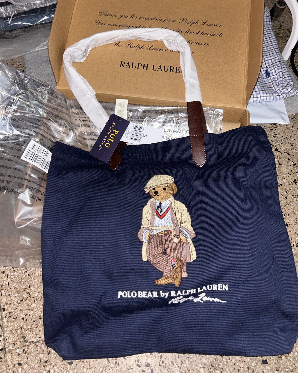Z Polo Bear Tote Bag Ralph Lauren