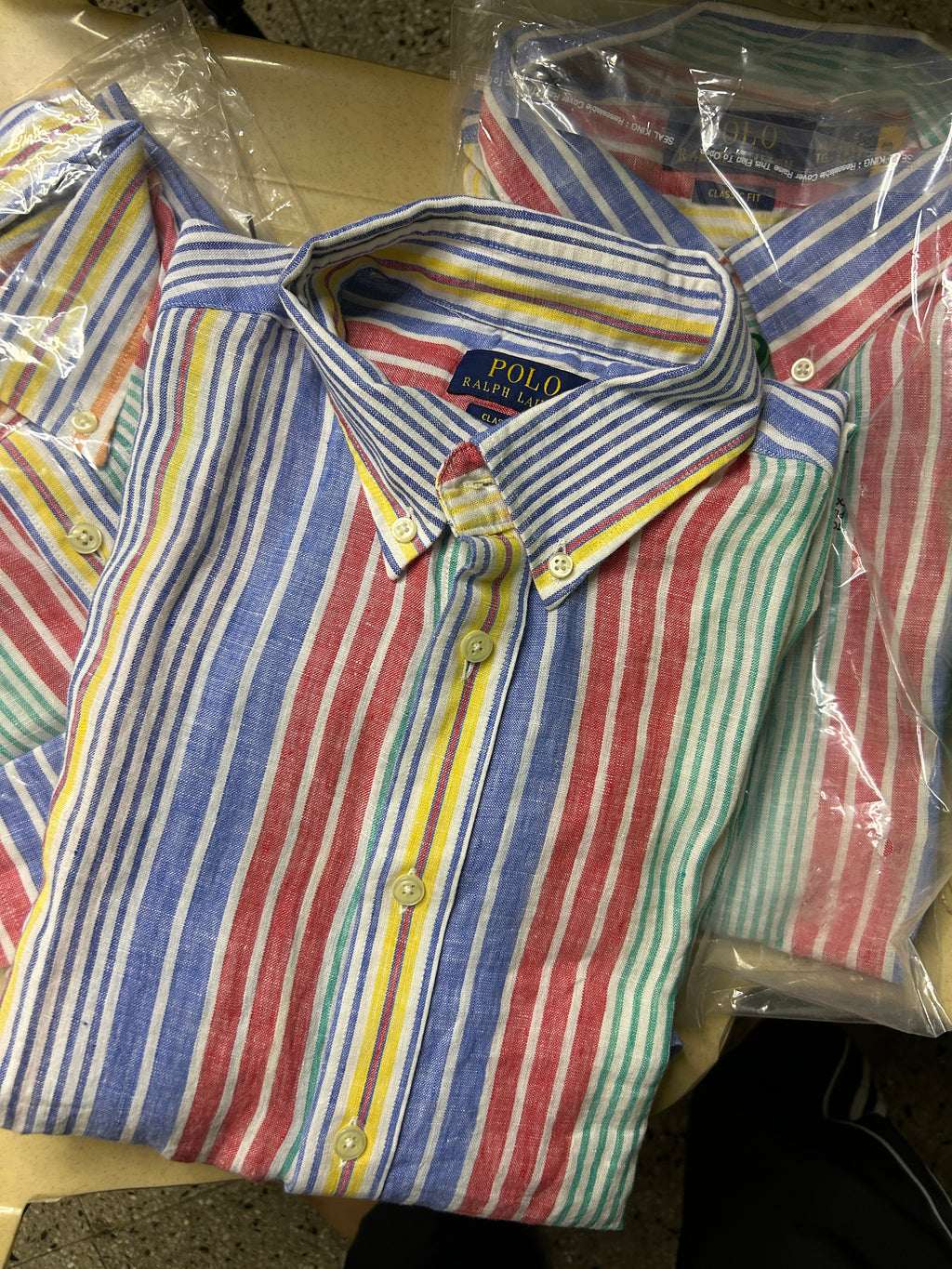 Z Rl Multicolour stripe linen shirt