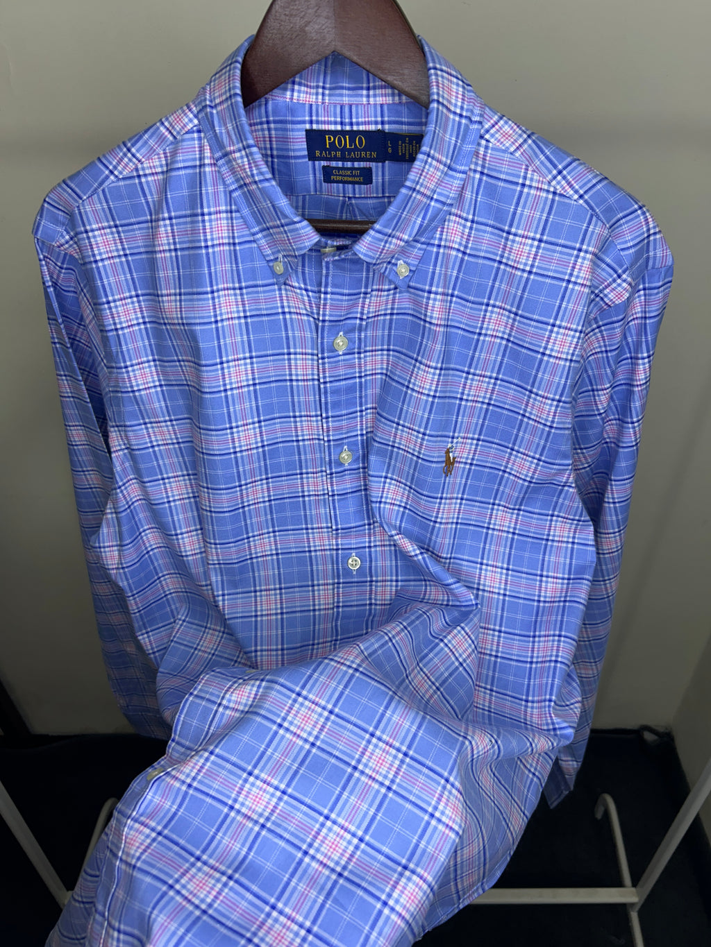 A Ralph Lauren Plaid Performance shirt / Classic fit