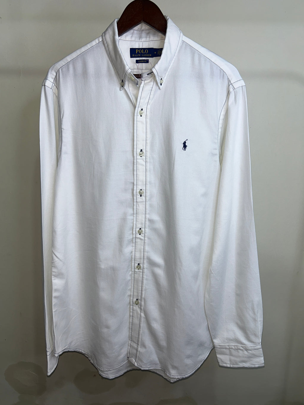 Ralph Lauren white with Black stitching Shirt
