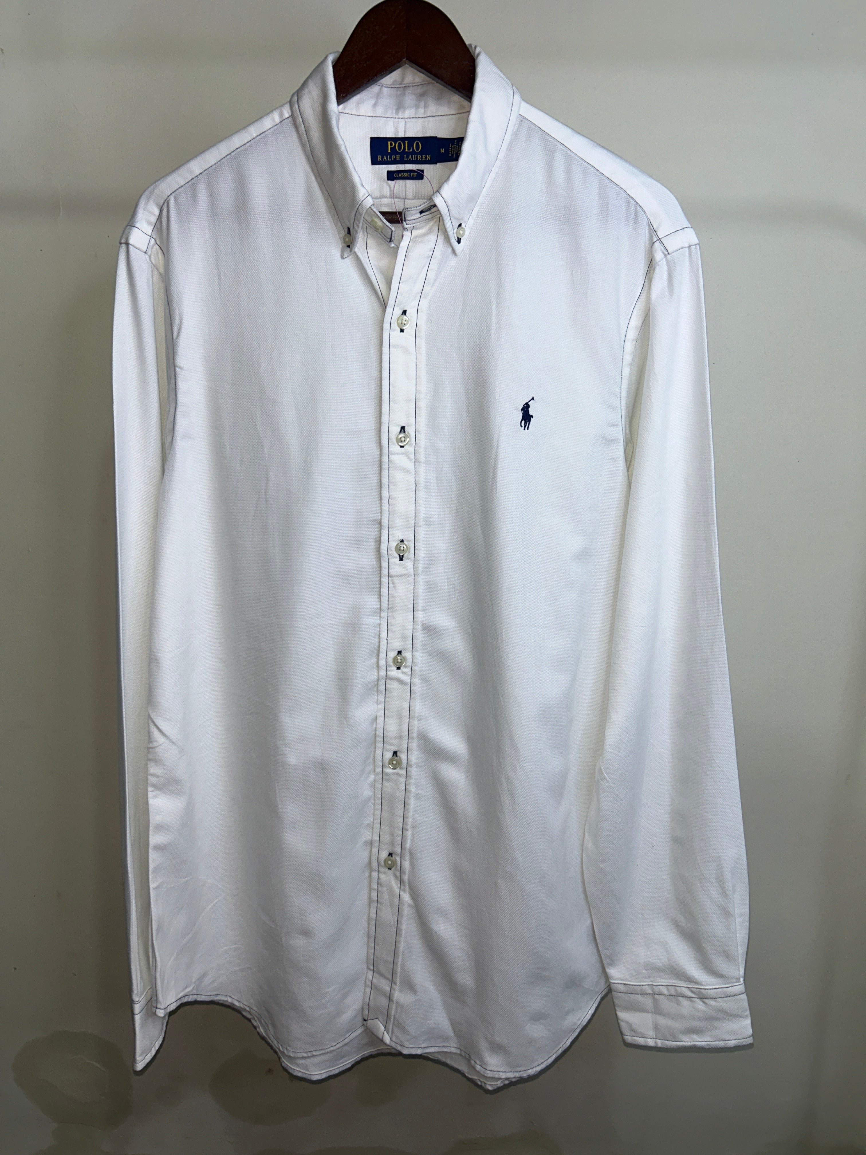 Ralph Lauren white with Black stitching Shirt
