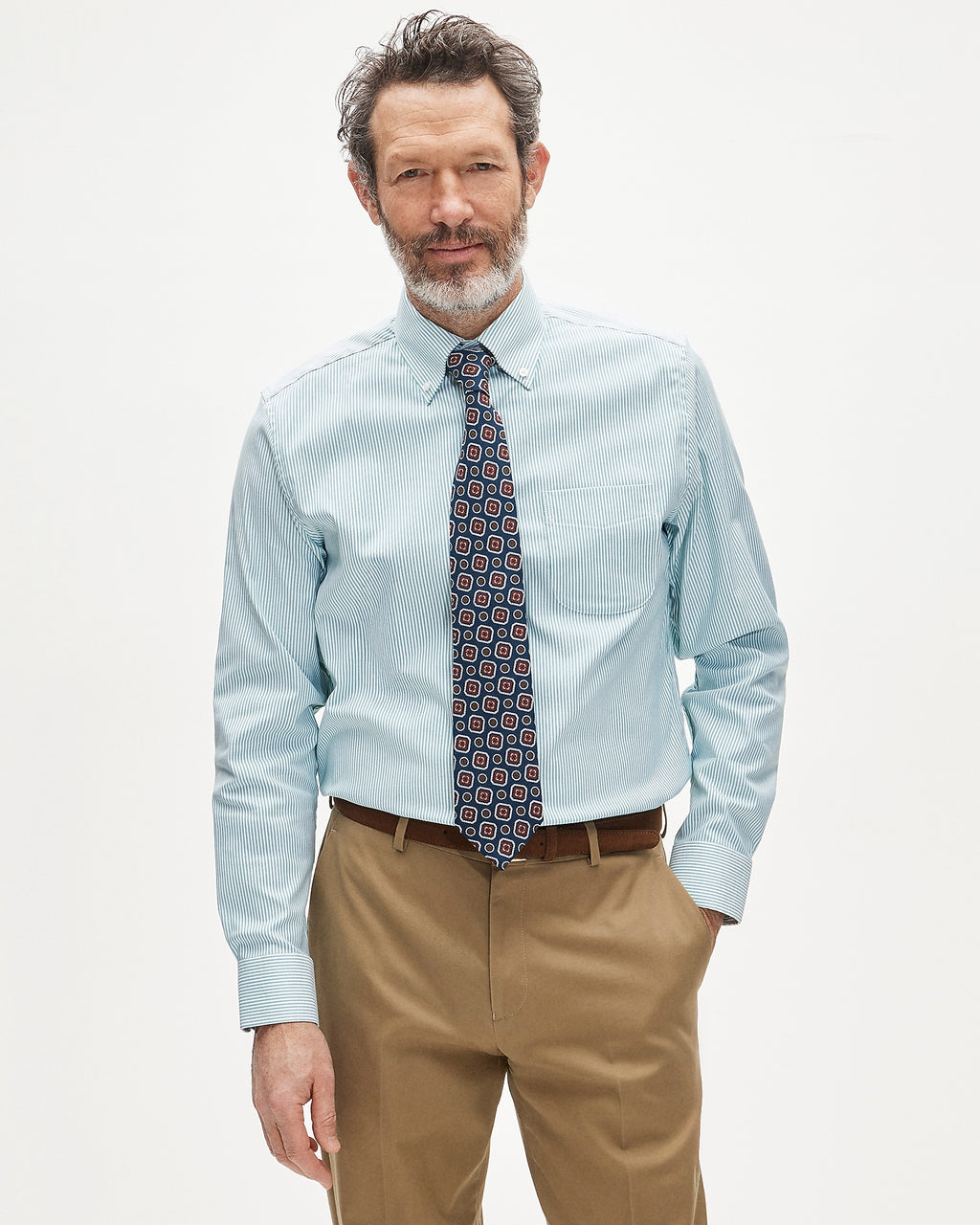J.crew Bowery performance stretch oxford shirt with button-down collar