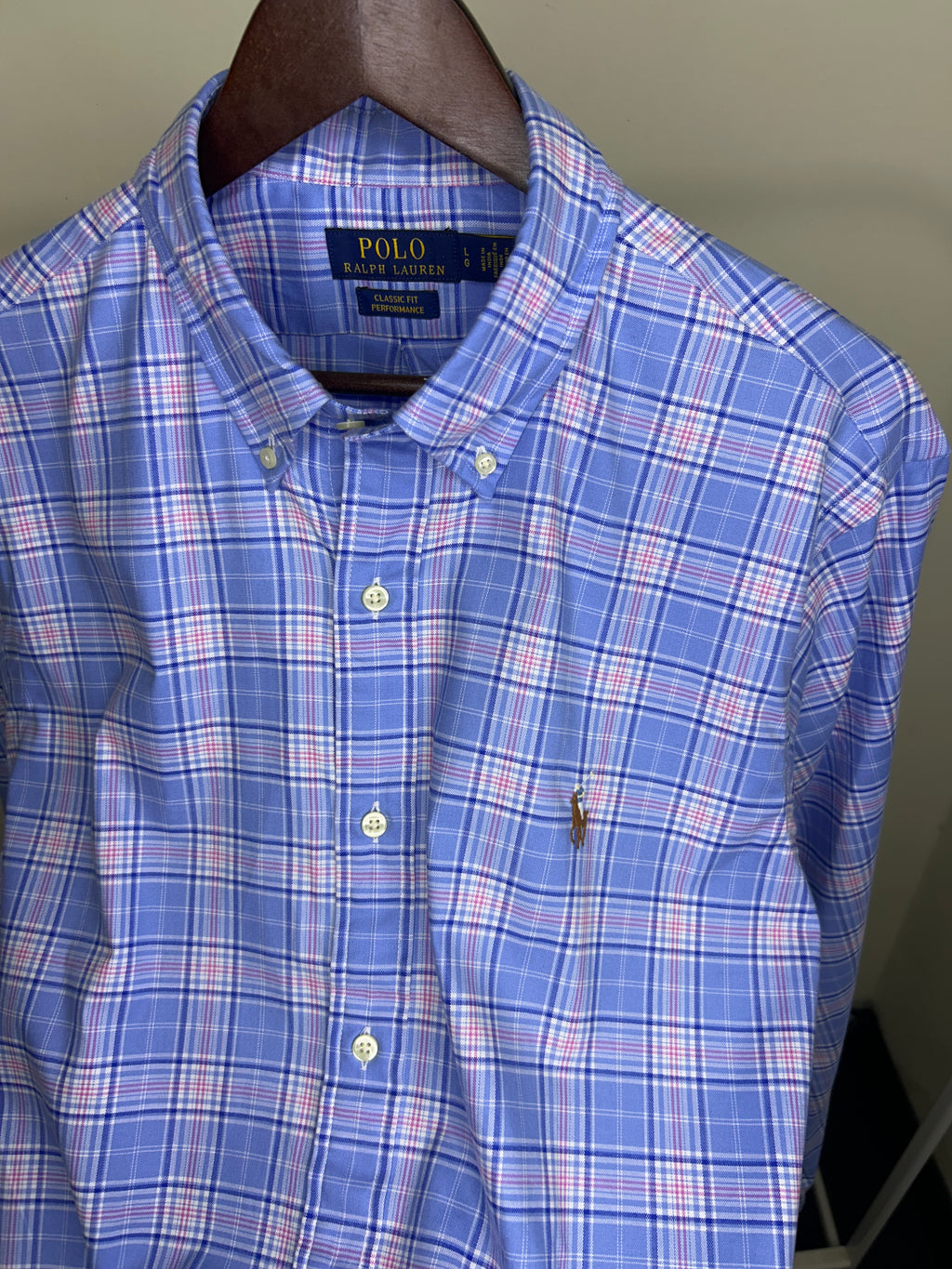A Ralph Lauren Plaid Performance shirt / Classic fit
