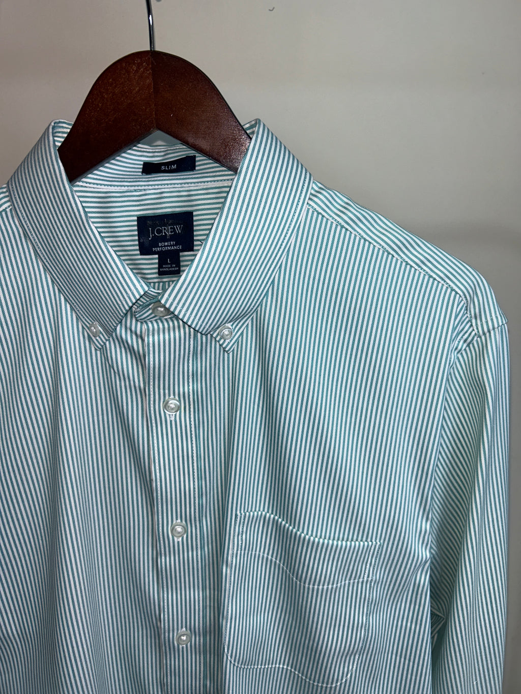 J.crew Bowery performance stretch oxford shirt with button-down collar