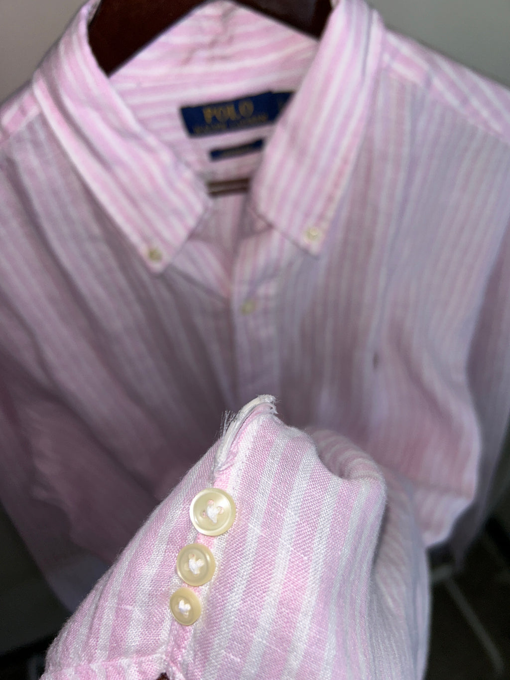 Z Ralph Lauren Pink Striped Multicolour logo shirt
