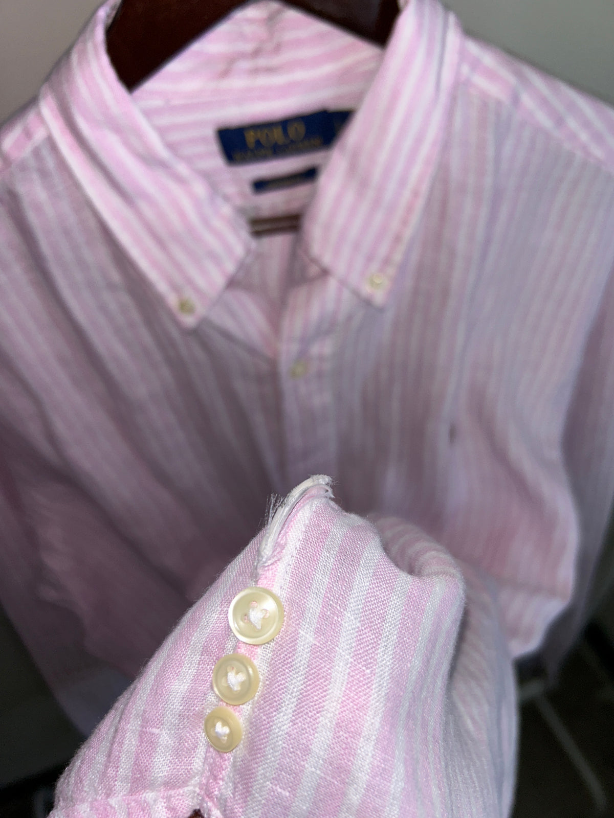 Z Ralph Lauren Pink Striped Multicolour logo shirt