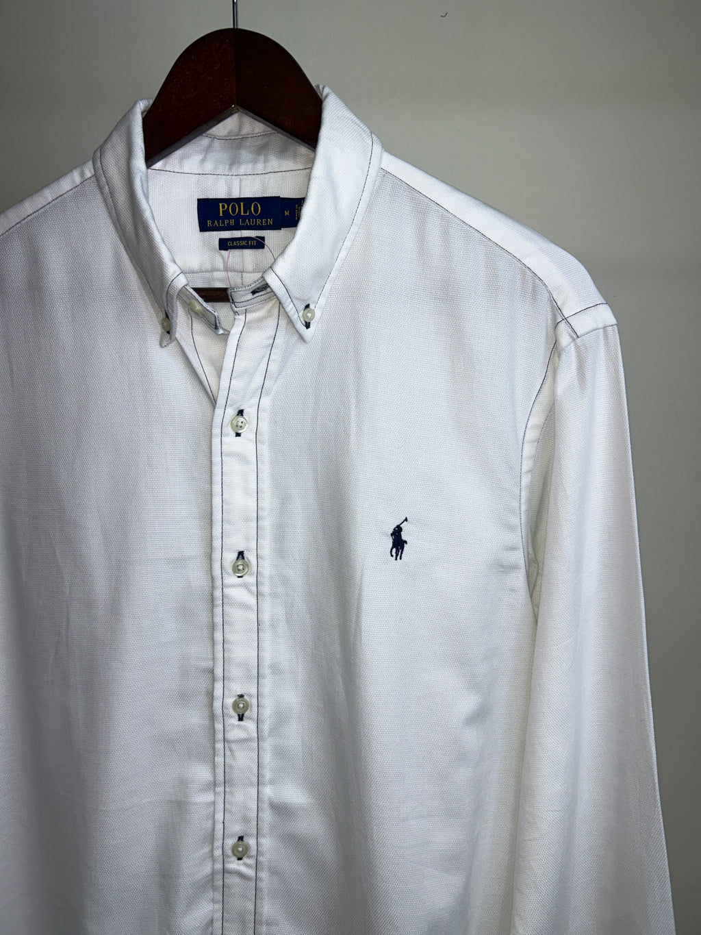 Ralph Lauren white with Black stitching Shirt